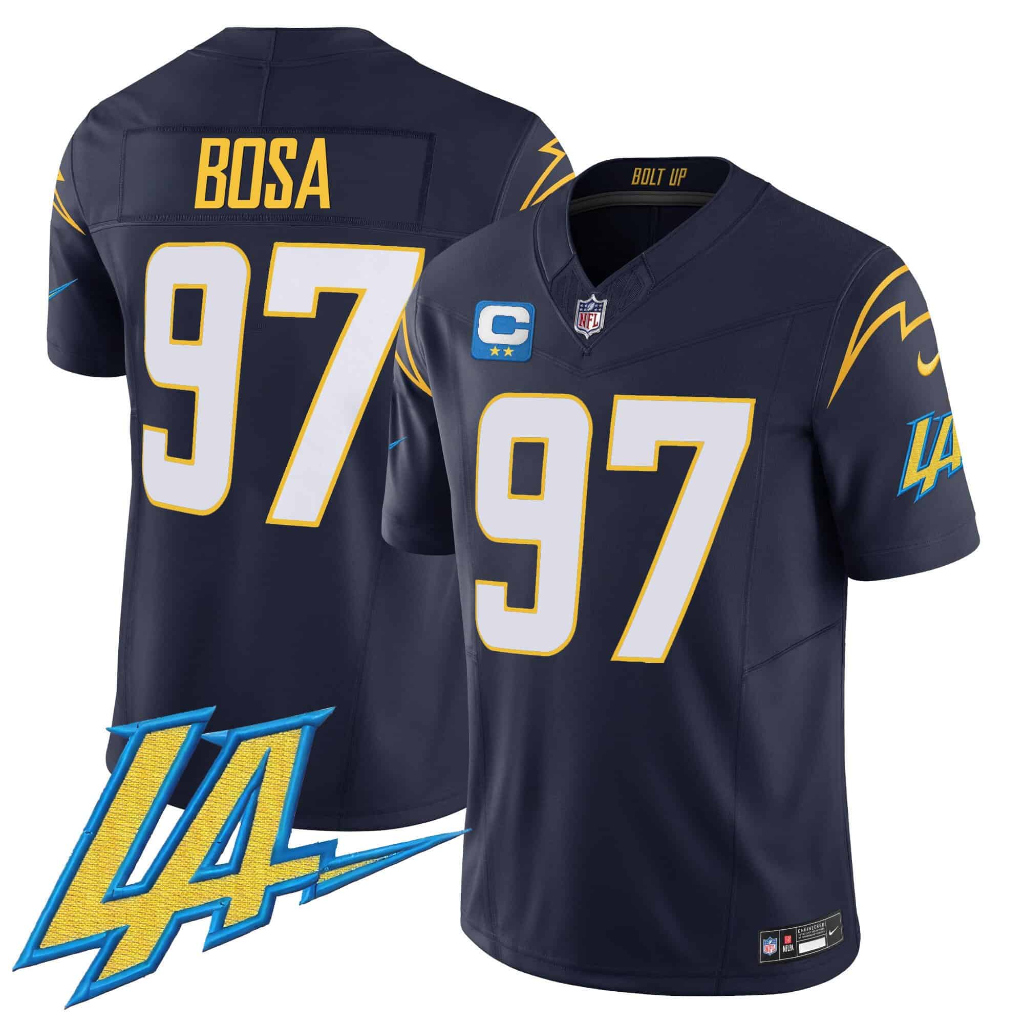 Men’s Chargers Vapor Limited Jersey V2 – All Stitched – Navy – Joey Bosa