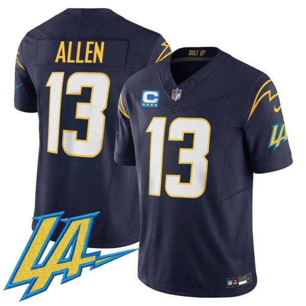 Men’s Chargers Vapor Limited Jersey V2 – All Stitched – Navy – Keenan Allen