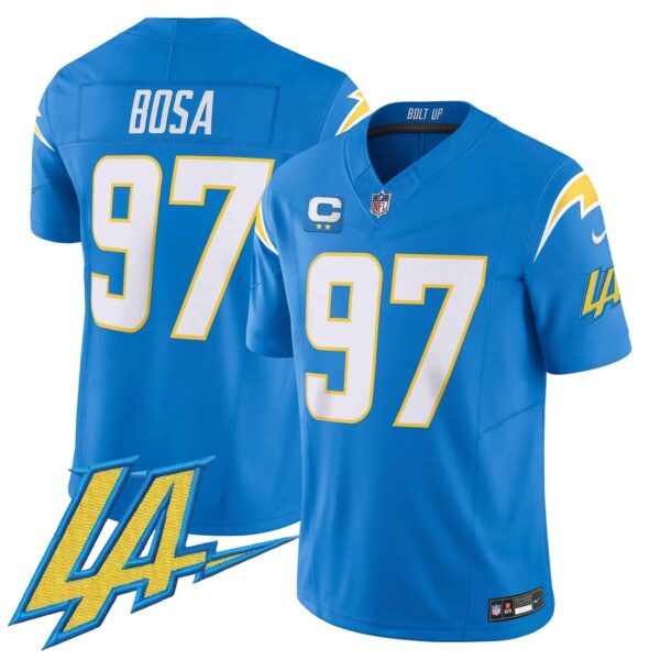 Men’s Chargers Vapor Limited Jersey V2 – All Stitched – Powder Blue – Joey Bosa