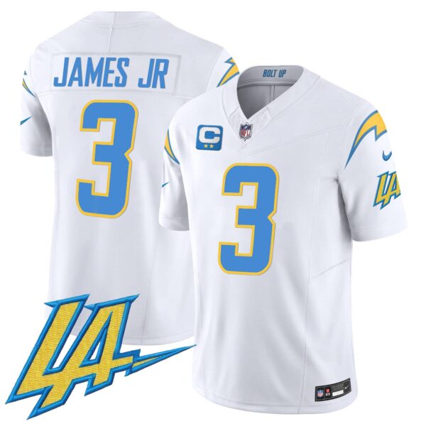 Men’s Chargers Vapor Limited Jersey V2 – All Stitched – White – Derwin James Jr.