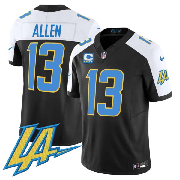 Men’s Chargers Vapor Limited Jersey V2 – All Stitched – Black Alternate – Keenan Allen