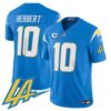 Men’s Chargers Vapor Limited Jersey V2 – All Stitched – Powder Blue – Justin Herbert