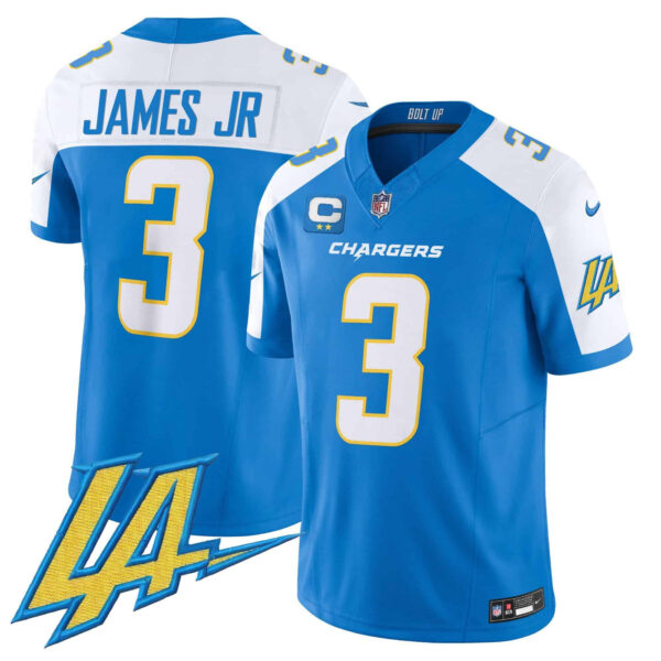 Men’s Chargers Vapor Limited Jersey V2 – All Stitched – Blue Alternate – Derwin James Jr.
