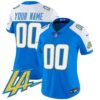 Chargers Vapor Limited Custom Jersey V2 – All Stitched – Women – Blue Alternate