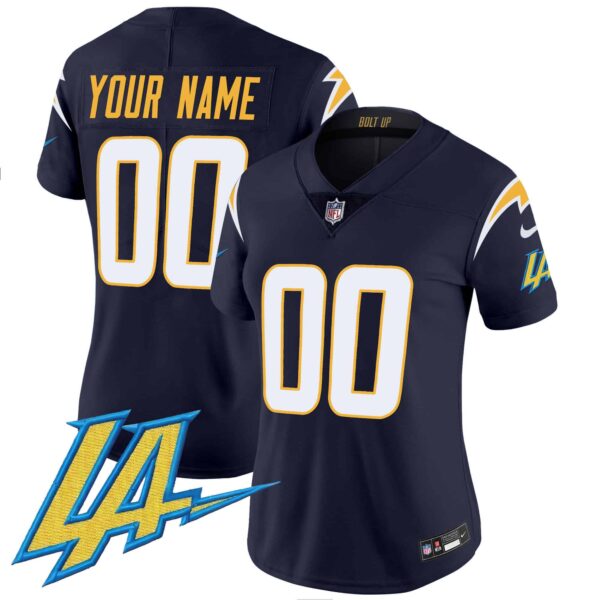 Chargers Vapor Limited Custom Jersey V2 – All Stitched – Women – Navy