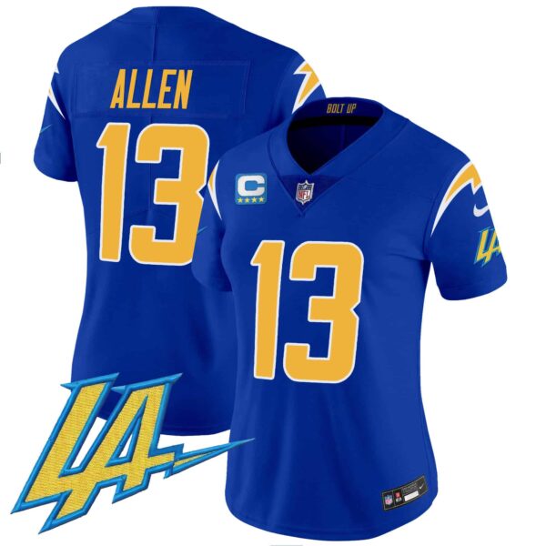 Women’s Chargers Vapor Limited Jersey V2 – All Stitched – Royal – Keenan Allen
