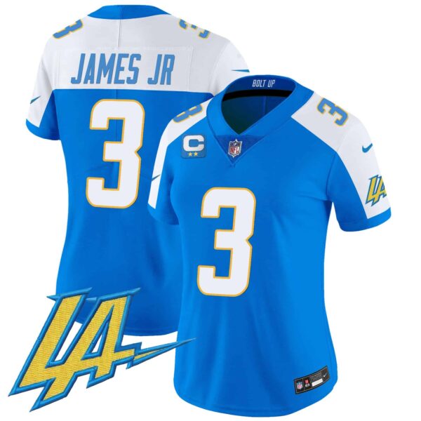 Women’s Chargers Vapor Limited Jersey V2 – All Stitched – Blue Alternate – Derwin James Jr.