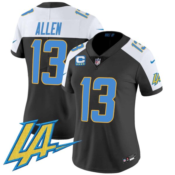 Women’s Chargers Vapor Limited Jersey V2 – All Stitched – Black Alternate – Keenan Allen