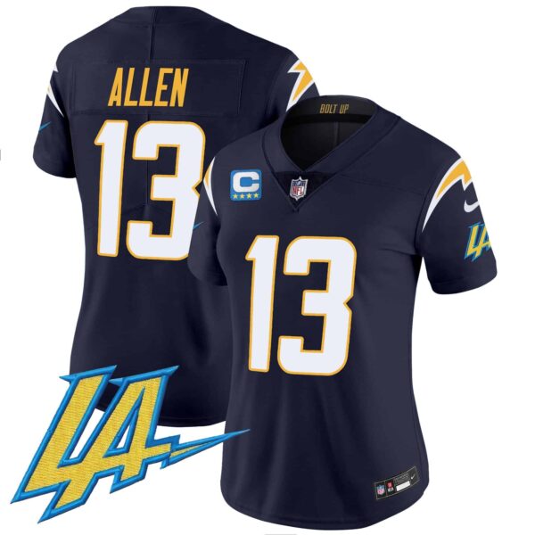 Women’s Chargers Vapor Limited Jersey V2 – All Stitched – Navy – Keenan Allen