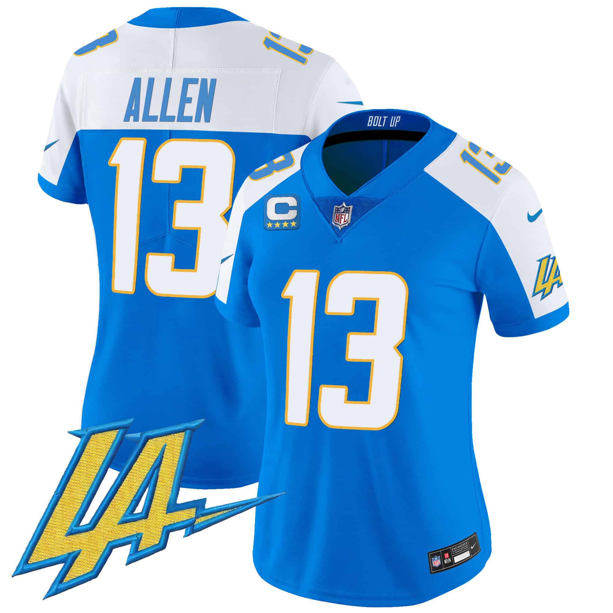 Women’s Chargers Vapor Limited Jersey V2 – All Stitched – Blue Alternate – Keenan Allen