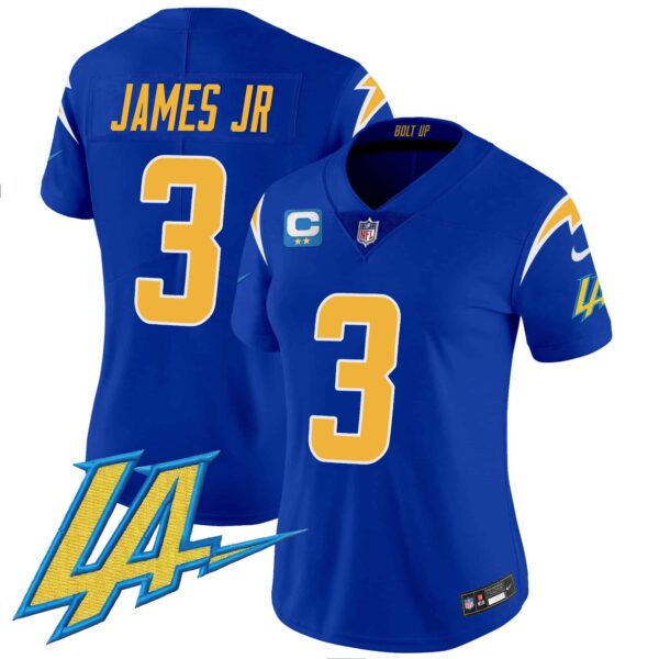 Women’s Chargers Vapor Limited Jersey V2 – All Stitched – Royal – Derwin James Jr.
