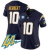 Women’s Chargers Vapor Limited Jersey V2 – All Stitched – Navy – Justin Herbert