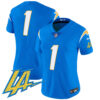 Women’s Chargers Vapor Limited Jersey V2 – All Stitched – Powder Blue – #1 Team
