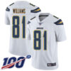 Nike Chargers #81 Mike Williams White Men’s Stitched NFL 100th Season Vapor Limited Jersey