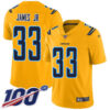 Nike Chargers #33 Derwin James Jr Gold Men’s Stitched NFL Limited Inverted Legend 100th Season Jersey
