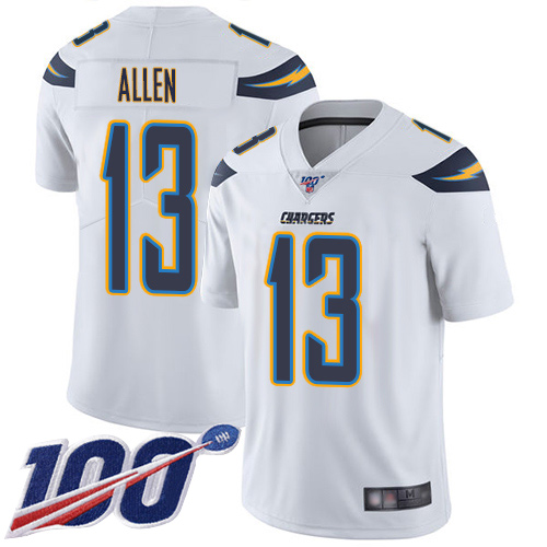 Nike Chargers #13 Keenan Allen White Men’s Stitched NFL 100th Season Vapor Limited Jersey