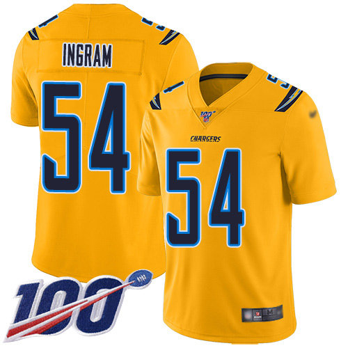 Nike Chargers #54 Melvin Ingram Gold Men’s Stitched NFL Limited Inverted Legend 100th Season Jersey