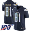 Nike Chargers #81 Mike Williams Navy Blue Team Color Men’s Stitched NFL 100th Season Vapor Limited Jersey