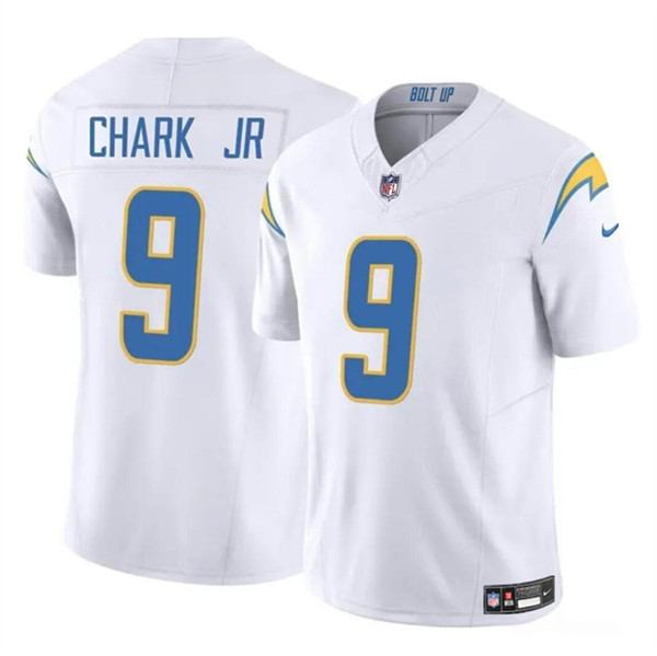 Men’s Los Angeles Chargers #9 DJ Chark Jr White 2024 F.U.S.E. Vapor Limited Football Stitched Jersey
