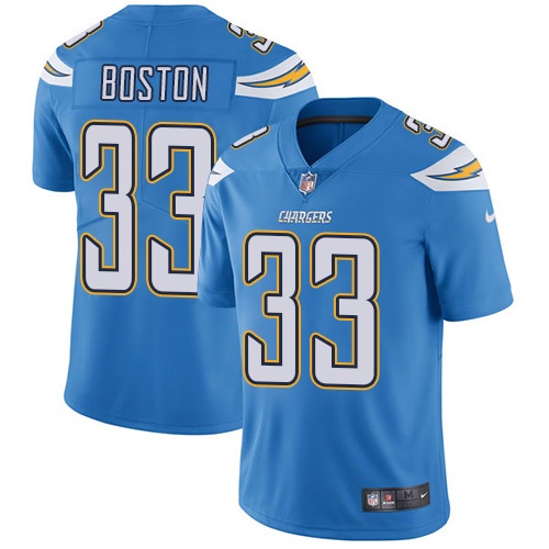 Nike Chargers #33 Tre Boston Electric Blue Alternate Men’s Stitched NFL Vapor Untouchable Limited Jersey