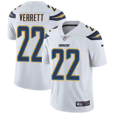 Nike San Diego Chargers #22 Jason Verrett White Men’s Stitched NFL Vapor Untouchable Limited Jersey