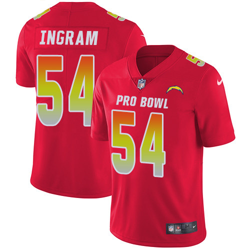 Nike Los Angeles Chargers #54 Melvin Ingram Red Men’s Stitched NFL Limited AFC 2019 Pro Bowl Jersey