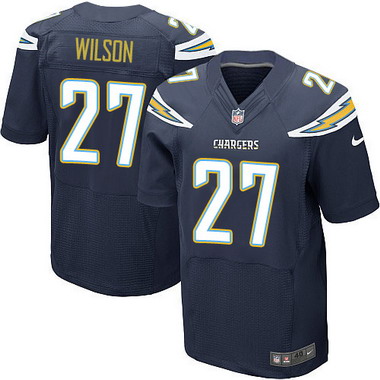 Men’s San Diego Chargers #27 Jimmy Wilson Navy Blue Team Color NFL Nike Elite Jersey