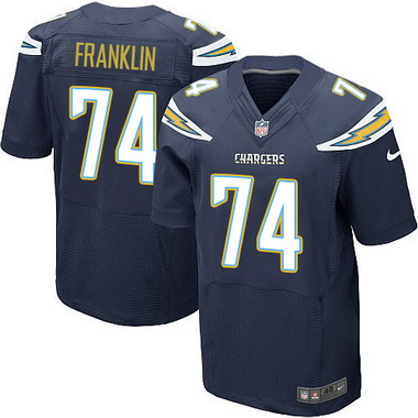 Men’s San Diego Chargers #74 Orlando Franklin Navy Blue Team Color NFL Nike Elite Jersey