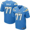 Men’s San Diego Chargers #77 King Dunlap Light Blue Alternate NFL Nike Elite Jersey