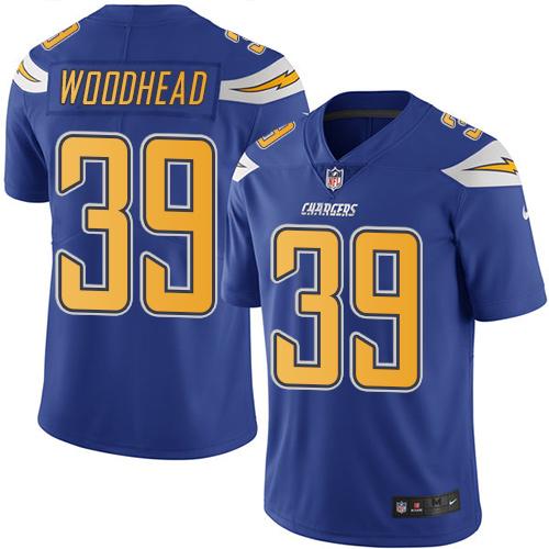 Nike Chargers #39 Danny Woodhead Electric Blue Men’s Stitched NFL Limited Rush Jersey