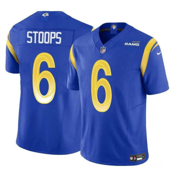 Los Angeles Rams #6 Drake Stoops Blue 2024 Draft FUSE Vapor Untouchable Jersey