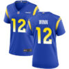 Women Los Angeles Rams #12 Dresser Winn Blue Stitched Game Jersey
