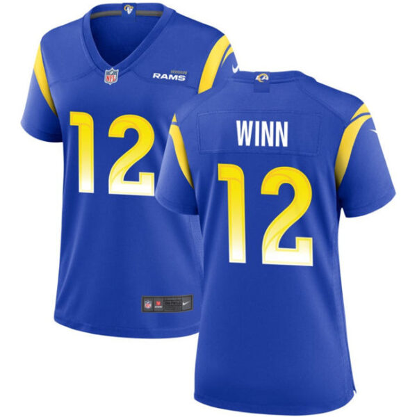 Women Los Angeles Rams #12 Dresser Winn Blue Stitched Game Jersey