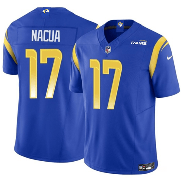 Jersey Los Angeles Rams #17 Puka Nacua Blue 2023 FUSE Vapor Untouchable Stitched