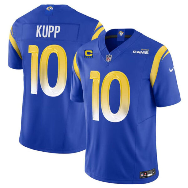Los Angeles Rams #10 Cooper Kupp Royal 2024 FUSE With 4 Star C Patch Vapor Jersey