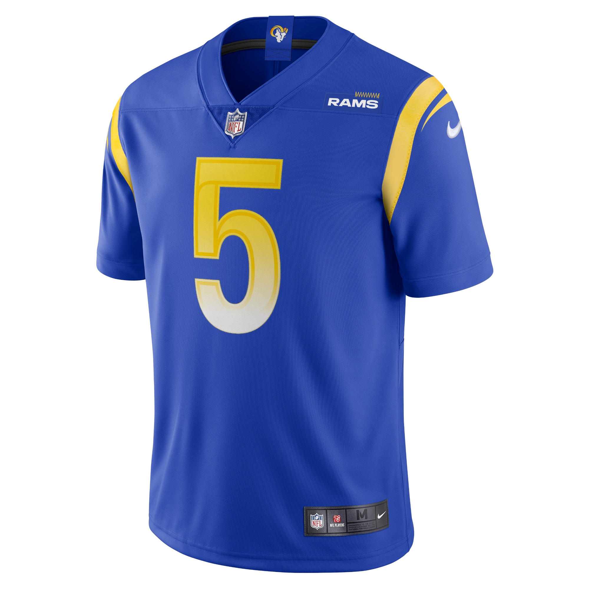 Jalen Ramsey Los Angeles Rams Nike Team Vapor Limited Jersey Royal - Image 2