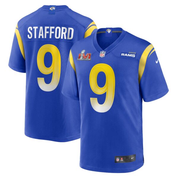 Matthew Stafford Los Angeles Rams Nike Super Bowl LVI Bound Game Patch Jersey Royal