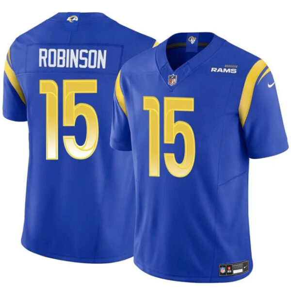 Men’s Los Angeles Rams #15 Demarcus Robinson Blue 2024 FUSE Vapor Untouchable Stitched Football Jersey