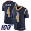 Nike Rams #4 Greg Zuerlein Navy Blue Team Color Men’s Stitched NFL 100th Season Vapor Limited Jersey