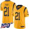 Nike Rams #21 Aqib Talib Gold Men’s Stitched NFL Limited Rush 100th Season Jersey