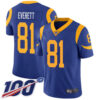 Nike Rams #81 Gerald Everett Royal Blue Alternate Men’s Stitched NFL 100th Season Vapor Limited Jersey