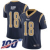 Nike Rams #18 Cooper Kupp Navy Blue Team Color Men’s Stitched NFL 100th Season Vapor Limited Jersey