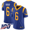 Nike Rams #6 Johnny Hekker Royal Blue Alternate Men’s Stitched NFL 100th Season Vapor Limited Jersey