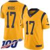 Nike Rams #17 Robert Woods Gold Men’s Stitched NFL Limited Rush 100th Season Jersey