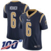 Nike Rams #6 Johnny Hekker Navy Blue Team Color Men’s Stitched NFL 100th Season Vapor Limited Jersey