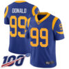 Rams #99 Aaron Donald Royal Blue Alternate Men’s Stitched Football 100th Season Vapor Limited Jersey