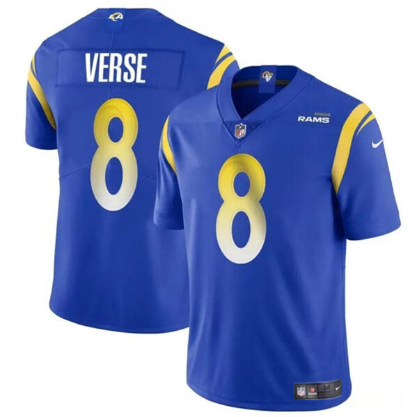Men’s Los Angeles Rams #8 Jared Verse Blue 2024 Draft Vapor Untouchable Football Stitched Jersey