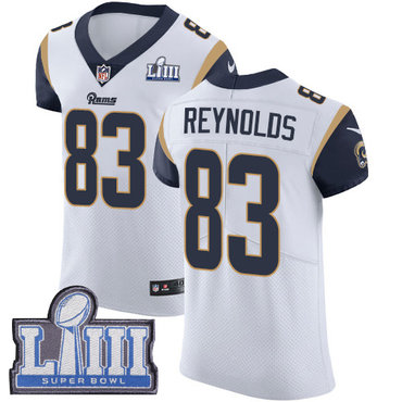 #83 Elite Josh Reynolds White Nike NFL Road Men’s Jersey Los Angeles Rams Vapor Untouchable Super Bowl LIII Bound