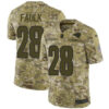 Nike Rams #28 Marshall Faulk Camo Men’s Stitched NFL Limited 2018 Salute To Service Jersey