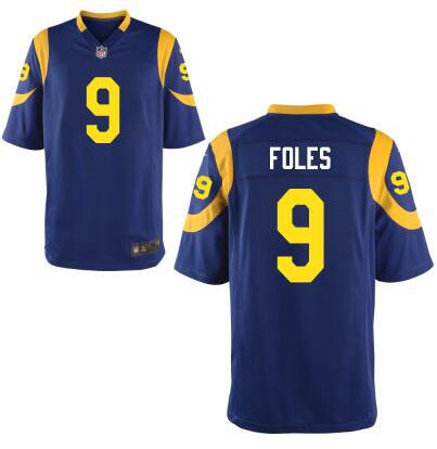 Men’s Los Angeles Rams #9 Nick Foles Royal Blue Alternate NFL Nike Elite Jersey